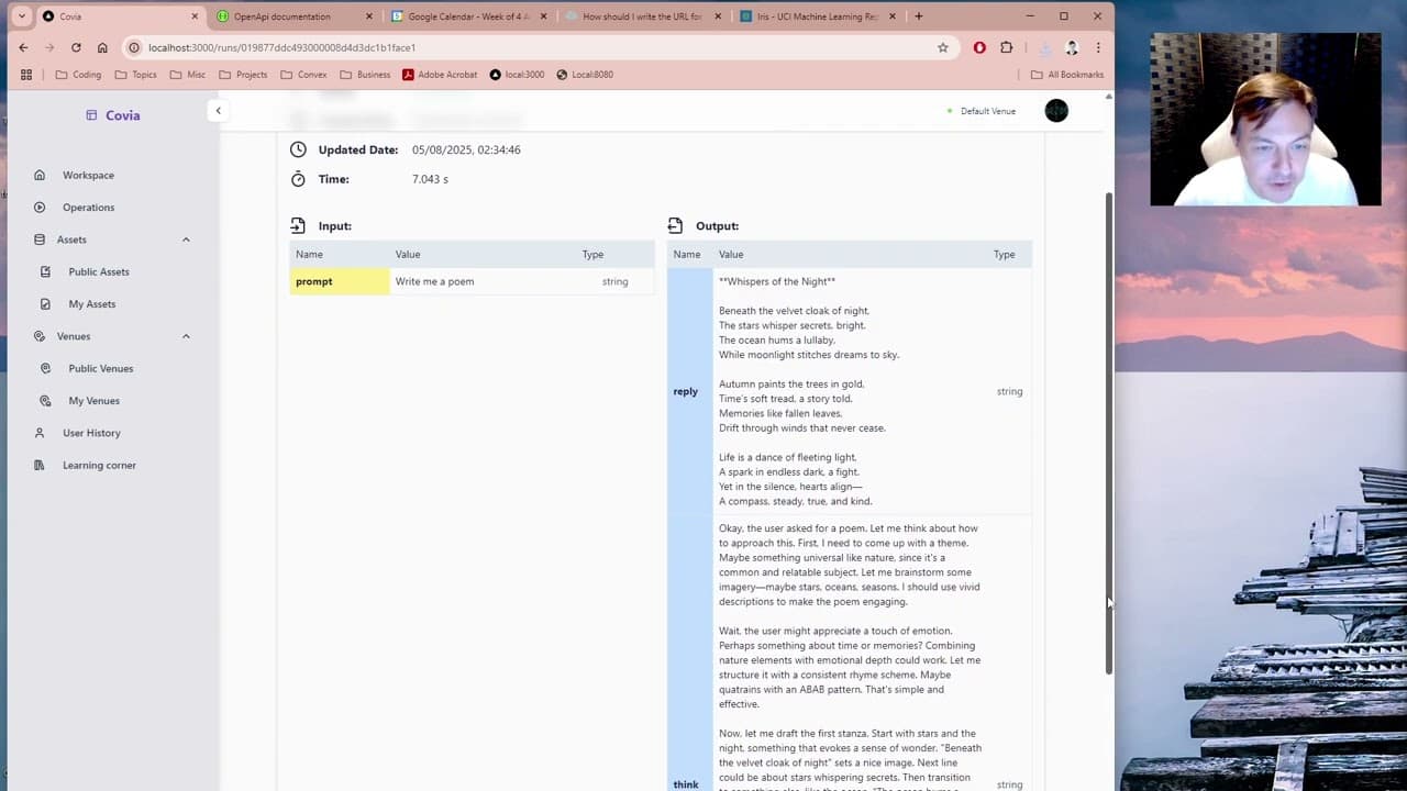 Covia.ai App Demo showing federated orchestration